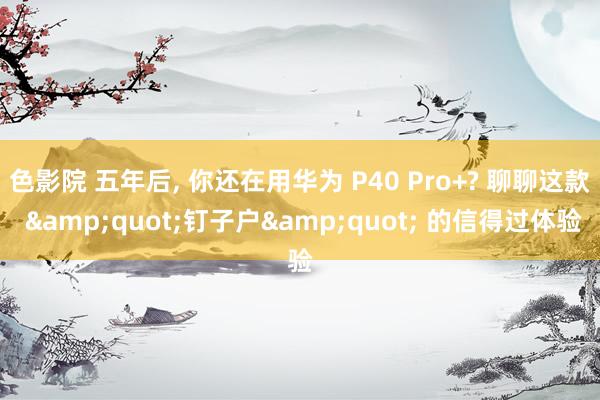 色影院 五年后， 你还在用华为 P40 Pro+? 聊聊这款 &quot;钉子户&quot; 的信得过体验