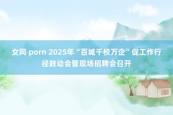 女同 porn 2025年“百城千校万企”促工作行径鼓动会暨现场招聘会召开